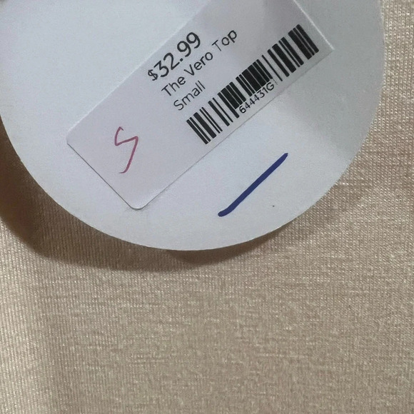 Origami Fringe Boho Cream Tank Top Size Small NWT - Picture 4 of 6